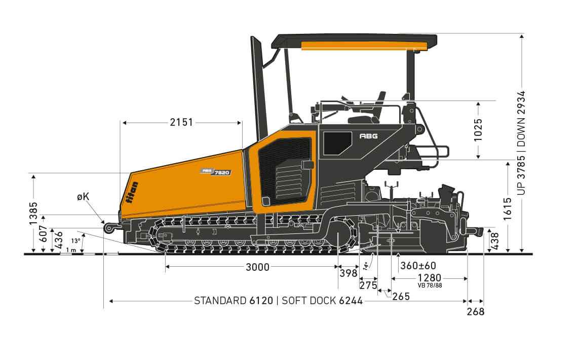 Ammann ABG 7820 dimensions