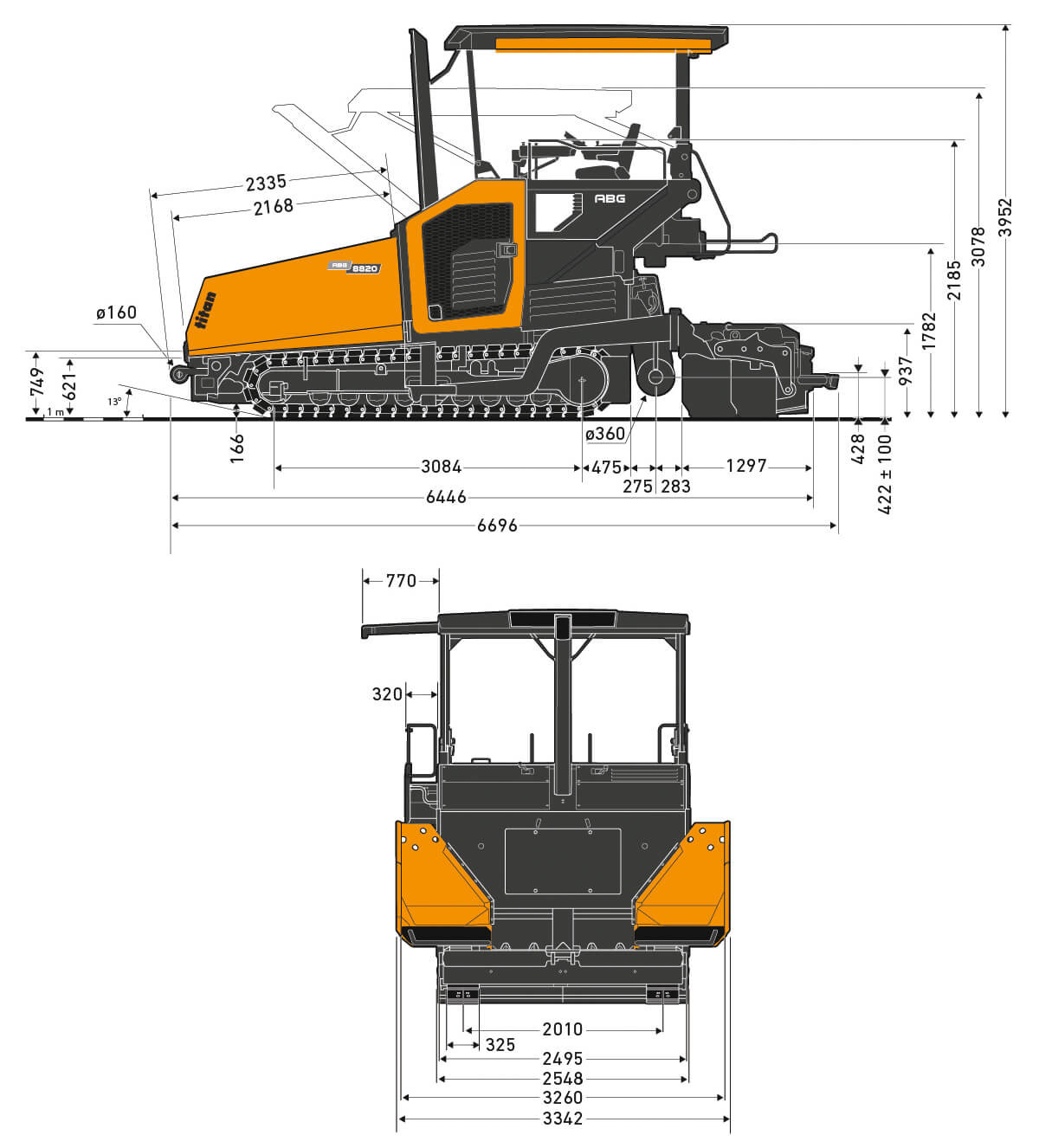 Ammann ABG 8820 dimensions