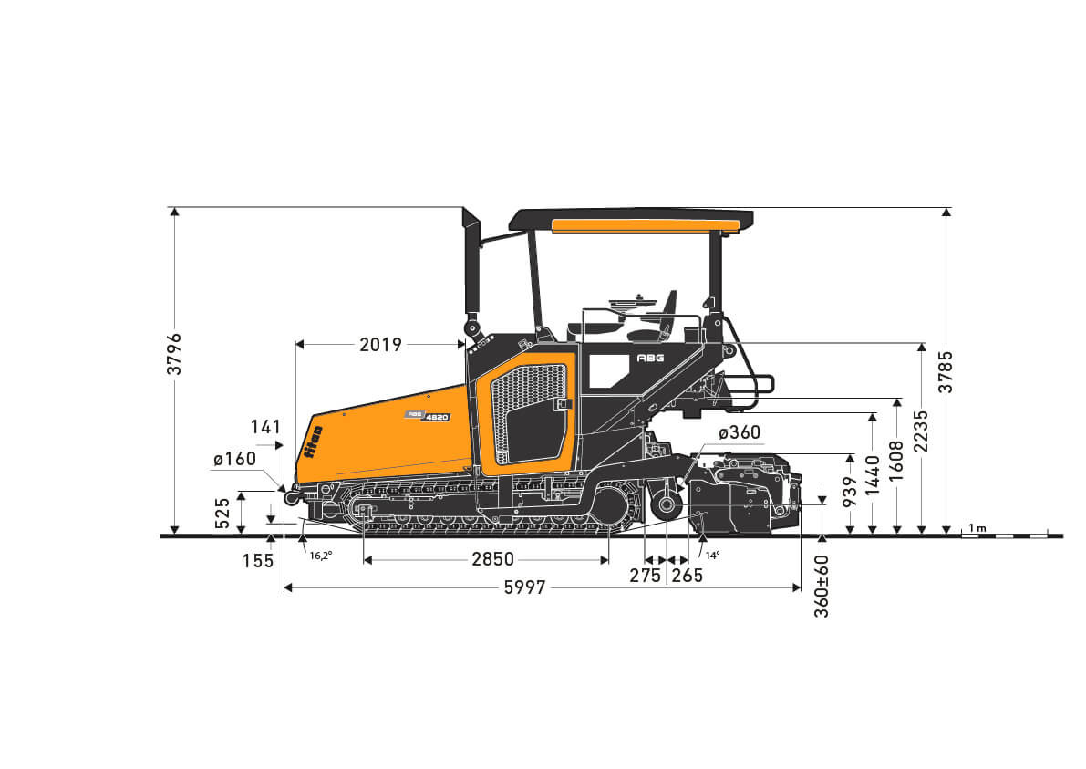 Ammann ABG 4820 dimensions